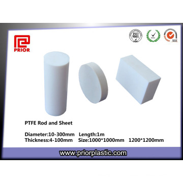 100% Virgin material PTFE placa e Rod